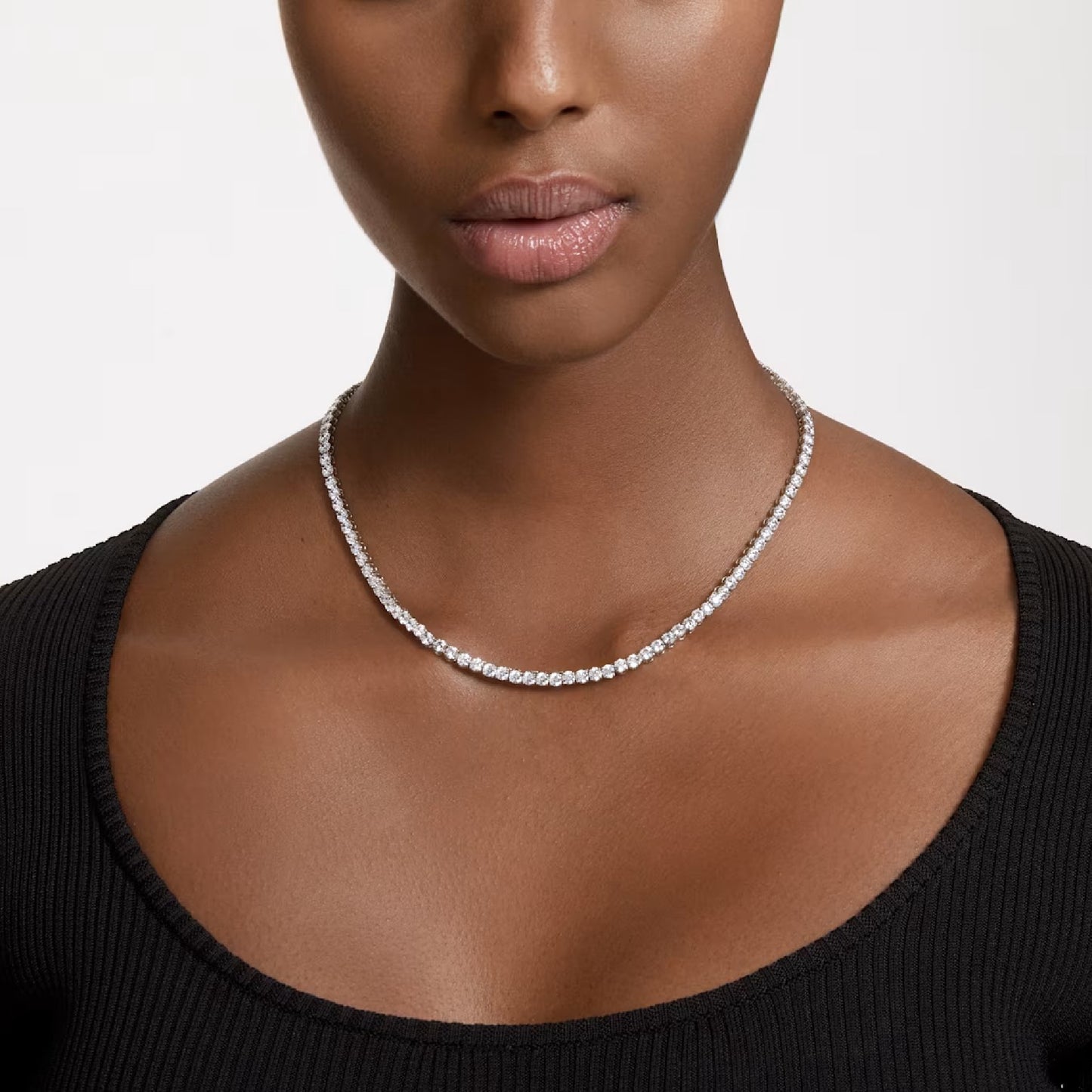 Rose Gold Tennis Necklace