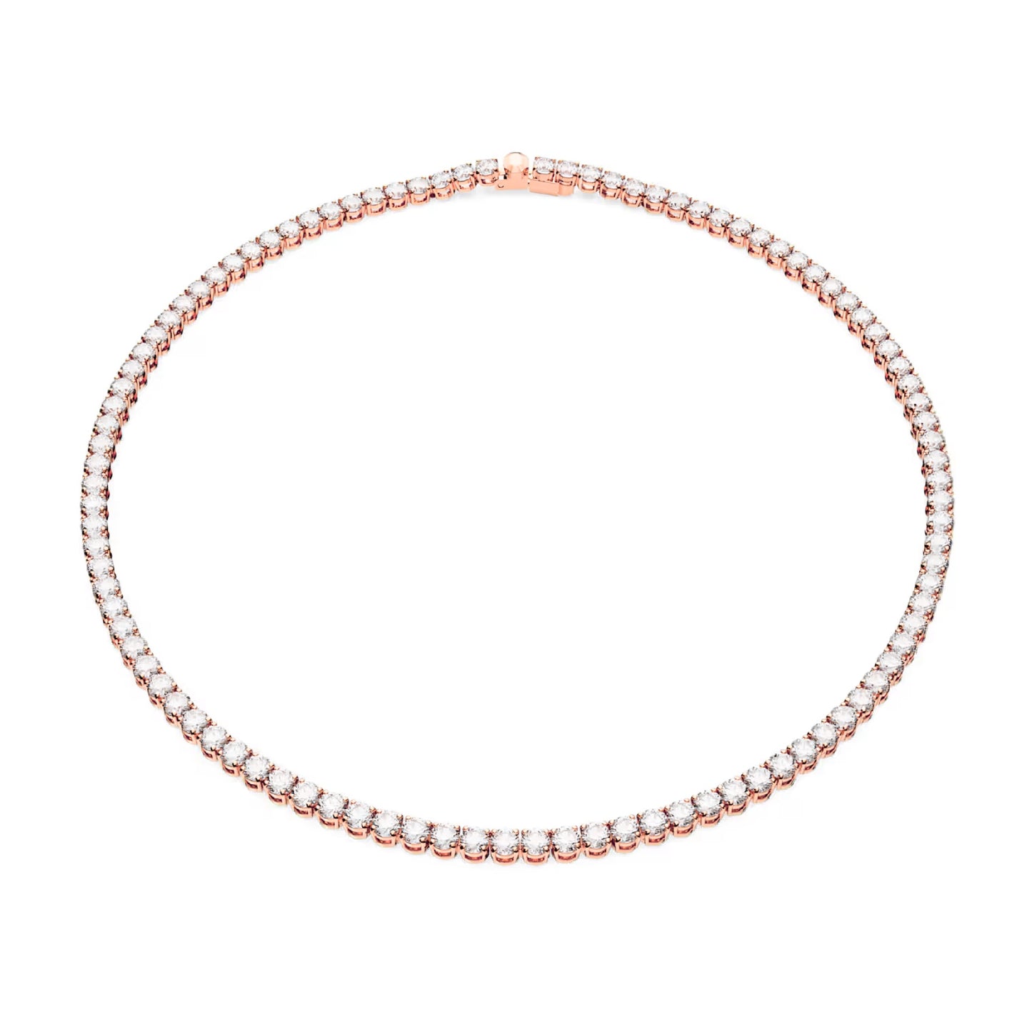 Rose Gold Tennis Necklace