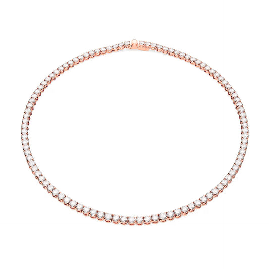 Rose Gold Tennis Necklace